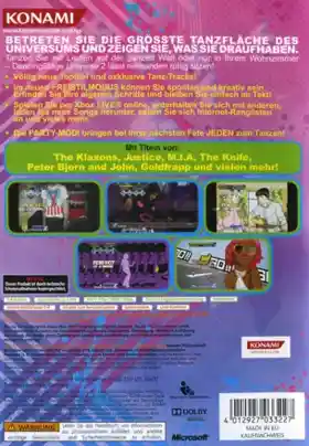 Dance Dance Revolution Universe 2 (USA) box cover back